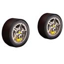 Kit Roda Cama Carro Gelius Flash (2 rodas) - Preto.