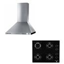 Cooktop a Gás 4 Bocas Brastemp Ative! BDD61AE + Coifa de Parede Brastemp Ative! 60cm BAI60 - Inox