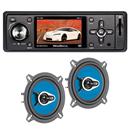 DVD Automotivo WeBox WX-1300 c/ Tela 3", Entrada Auxiliar, USB e Slot p/ Cartão + Alto-falante H-Buster BSLT-533U Triaxial 5"