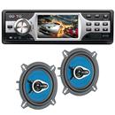 DVD Automotivo Go To GT1 S100 c/ Tela 3", Entrada Auxiliar, USB e Slot p/ Cartão + Alto-falante H-Buster BSLT-533U Triaxial 5"
