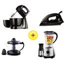 Liquidificador Mondial Premium L-51 c/ Filtro - 400 W + Espremedor Mondial Premium E-02 + Batedeira Mondial Premium B-04 + Ferro a Seco Mondial F-11