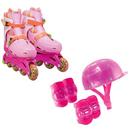 Kit Patins Ajustável By Kids Listras Rosa - Tam. 37 a 40