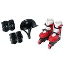 Kit Patins Ajustável Conthey Radical Vermelho - Tam. 33 a 36