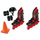 Kit Patins In Line Conthey New Basic - Vermelho/Preto