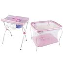 Cercado Hercules Hippo 503224 - Rosa + Banheira Hercules Luxo Hippo 322224 - Rosa