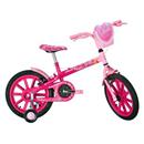 Bicicleta Aro 16 Caloi Barbie c/ Rodinhas - Rosa