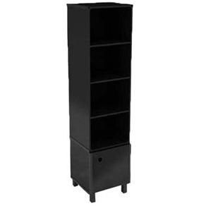 Estante BRV c / 4 Prateleiras e 1 Porta - Preto - cod. 183203