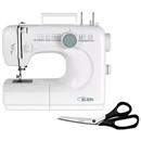 Máquina de Costura Elgin Portátil JX 4000 Genius Branca + Tesoura de Costura 7" Tramontina