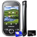 Celular Desbloqueado Samsung I5500 Galaxy 5 Preto c/ Android 2.1, Touch Screen, Câm. 2MP, 3G, Wi-Fi, GPS, Fone e Cartão 2GB + Chip TIM Pré-pago