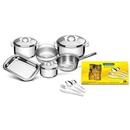 Conjunto de Panelas Tramontina Solar c/ Fundo Triplo - 6 Peças + Faqueiro Tramontina Búzios 24 Peças - Inox