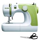 Máquina de Costura Elgin Supéria JX-2050 Branca/Verde - 110V + Tesoura de Costura 7" Tramontina