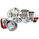 Conjunto de Panelas c/ Tampa de Vidro Richwell FBK7235 c/ 7 Peças + Escorredor de Arroz Euro Home IN9307