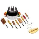 Churrasqueira de Fogão Giragrill Grillex BR10 - Preto/Cinza + Conjunto p/ Caipirinha Tramontina Convida Madeira/Vidro - 3 Peças