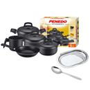 Conjunto de Panelas Penedo Antiaderente c/ 5 Peças + Conjunto p/ Arroz Inova Carolina Inox - 2 Peças