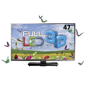 TV 47" 3D NANO LED LG 47LEX8 Full HD c/ Conexão à Internet*, Entradas HDMI e USB, Conversor Digital e 2 Óculos 3D - 480Hz