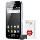Smartphone Claro Samsung Galaxy Ace Preto Android 2.2, Wi-Fi, 3G, Câmera 5.0, MP3, Touch, Fone de Ouvido e Cartão 2GB + Chip Único Claro Pré-Pago