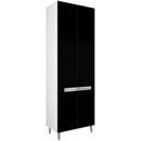 Paneleiro Duplo Itatiaia Suprema IPLDA-70 c/ 4 Portas - Branco/Preto