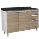 Gabinete Itatiaia Suprema IG3G2-120 c/ 3 Portas e 2 Gavetas - Branco/Nogal