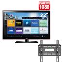 TV 32" LCD LG 32LD650 Full HD c/ Conexão à Internet*, Entradas HDMI e USB e Conversor Digital - 120Hz + Suporte Fixo ELG N01V2