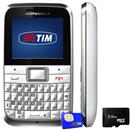 Celular Desbloqueado Motorola EX108 Motokey Mini Branco c/ Câmera 2MP, QWERTY, MP3, FM, Bluetooth, Fone de Ouvido e Cartão 2GB + Chip TIM Pré-pago
