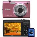 Câmera Digital Nikon Coolpix S2500 Rosa c/ 12MP...