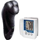 Barbeador Philips Seco e Molhado AquaTouch AT751/14 + Aparelho de Pressão Oregon Automático de Pulso c/ Memória e Visor de LCD - BPW120