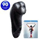 Barbeador Philips Seco e Molhado AquaTouch AT751/14 + Blu-Ray - Michael Jackson's This is It