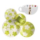 Ap. de Jantar e Chá Biona Order Actual Jasmin Primavera M590-7461 - 30 Peças + Tigela de Porcelana Oxford Bolo de Caneca c/ Asa 300ml - Branca/Marrom