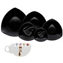 Aparelho de Jantar, Chá e Café Oxford Order Diamante Black XM42-7504 42 Peças + Tigela de Porcelana Oxford Bolo de Caneca c/ Asa 300ml - Branca/Marrom