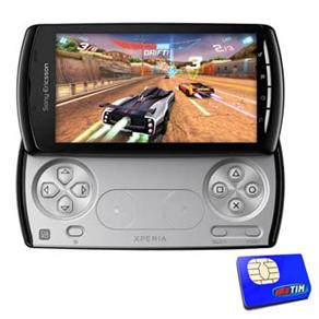 Celular Desbloqueado Tim Sony Ericsson Xperia™ Play Preto Android 2.3 c/ Câmera 5.1, MP3, Bluetooth, GPS, Wi-Fi, Fone, Cartão 16GB + Chip TIM Pré-pago