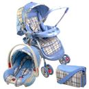 Carrinho de Bebê Cosco Cruiser TS Travel System c/ Bebê Conforto e Bolsa Diaper Bag C326M - Azul