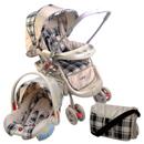 Carrinho de Bebê Cosco Cruiser TS Travel System c/ Bebê Conforto e Bolsa Diaper Bag C326M - Xadrez