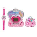 Conjunto 3x1 Candide Rádio FM + Mini Game + Relógio Digital Barbie 1803 - Rosa