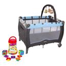 Berço Cosco Toybar C66T - Azul + Mix Play Mingone - ref. 27
