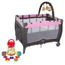 Berço Cosco Toybar C66T - Rosa + Mix Play Mingone - ref. 27