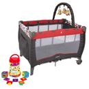 Berço Cosco Toybar C66T - Vermelho + Mix Play Mingone - ref. 27