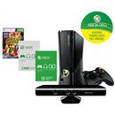 Console Microsoft Xbox 360 com 4GB de Memória + Kinect + Microsoft Points 1500 - X360 + Xbox Live Gold - 12 Meses + Game Kinect Adventures - X360