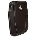 Capa p/ BlackBerry Vertical Ferrari Modena em Couro legítimo - Marrom