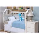 Conjunto para berço Plumasul Sweet Moment Branco/Azul/Bege com Girafinha Azul - 8 peças