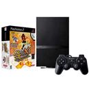 Console Sony PlayStation 2 Slim Preto + Jogo Dance Dance Revolution X - PS2 c/ Tapete