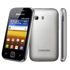 Celular Desbloqueado Claro Samsung Galaxy Y GT-S5360 com Android 2.3, Wi-Fi, 3G, GPS, Câmera 2MP, MP3, Touch Screen, Fone de Ouvido e Cartão 2GB