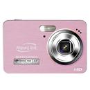 Câmera Digital NewLink HD Platinum CD109 Rosa c/ LCD 2,5”, 15,2MP, Vídeo HD 720p, Detector de Face e Sorriso