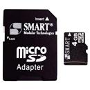 Cartão de Memória Smart SD 002 Micro SD com Adaptador 4GB
