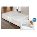 Conjunto Cama Box Conjugado Casal Confortflex em espuma D-33 Casal - 36x138x188cm + Travesseiro Penas de Ganso Plumasul