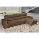 Sofá 2 Lugares American Comfort Apolo Retrátil com Chaise - Marrom