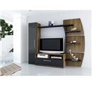 Rack Multivisão Home com Gaveta Dupla - Imbuia/Branco