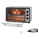Forno Elétrico Philco 32L3 Steel c/ Assadeira Antiaderente, Grelha Deslizante, Bandeja e Luz Sinalizadora - 30L + Mini Mixer Britânia
