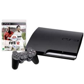 Console Sony Playstation 3 Slim c/ 160GB + Jogo Fifa 12 - PS3 - Consoles Playstation 3 1000031749