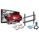 TV 47" 3D LED LG 47LW4500 Full HD, HDMI e USB e 4 Óculos 3D - 120 Hz + Kit Suporte Fixo de Parede ELG + Cabo HDMI + Limpa Telas + Nível Bolha
