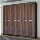 Guarda-Roupa Bartira Firenze com 6 Portas e 3 Gavetas Internas - Tabaco/Ébano